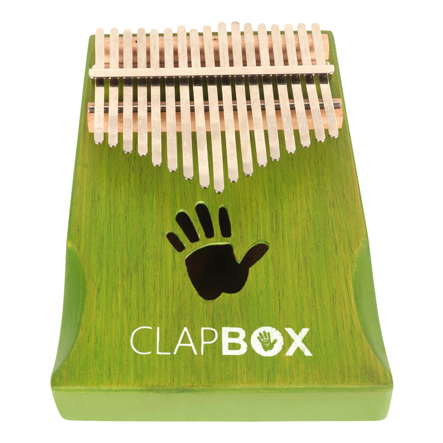 Clapbox Kalimba - 17 Keys Olive Green with Tune Hammer