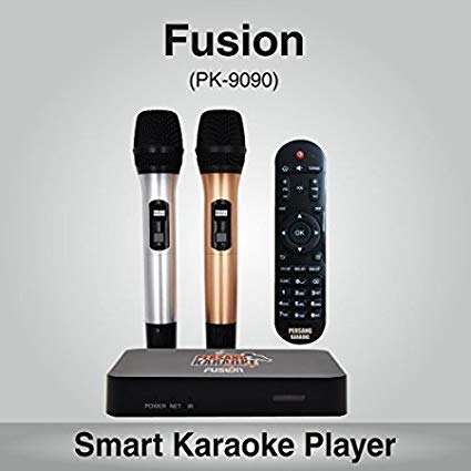 Karaoke Microphone Fusion PK-9090 Two Wireless Microphone Andriod System