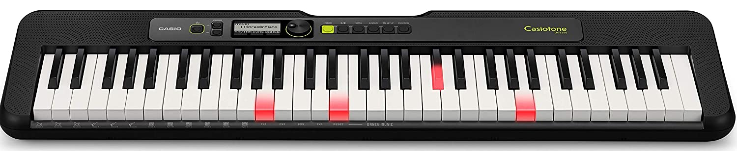 Casio LK-S250 61-Key Premium Lighted Keyboard Pack with Stand Headphones Power Supply