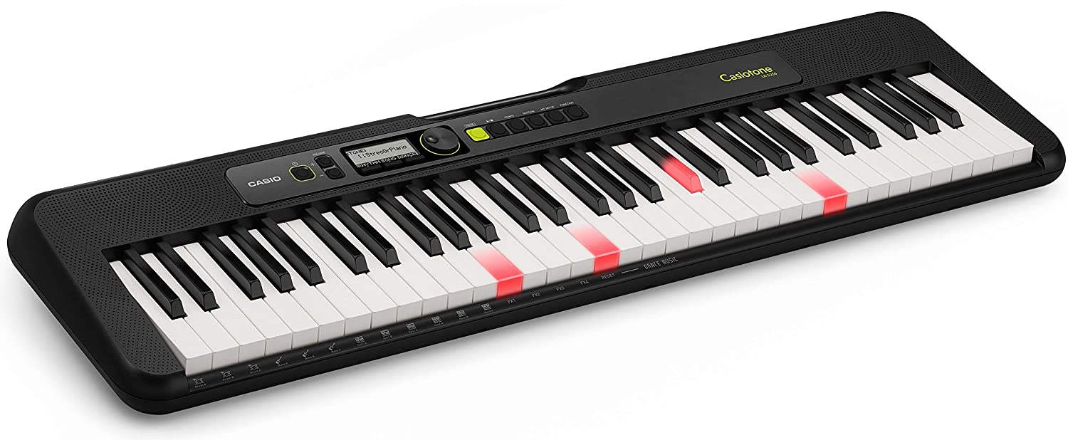 Casio LK-S250 61-Key Premium Lighted Keyboard Pack with Stand Headphones Power Supply