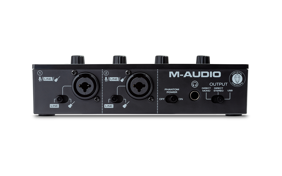 M-Audio M-Track Duo 48-KHz 2-channel USB Audio Interface with 2 Combo Inputs with Crystal Preamps and Phantom Power