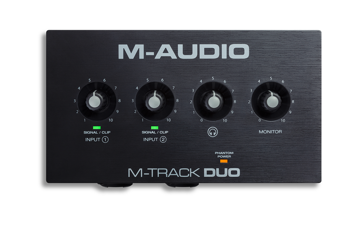 M-Audio M-Track Duo 48-KHz 2-channel USB Audio Interface with 2 Combo Inputs with Crystal Preamps and Phantom Power