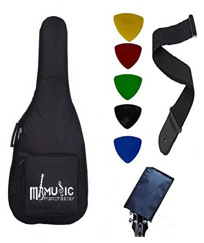 Padded Guitar Bag with Belt Plectrums Guitar Pocket Combo Pack