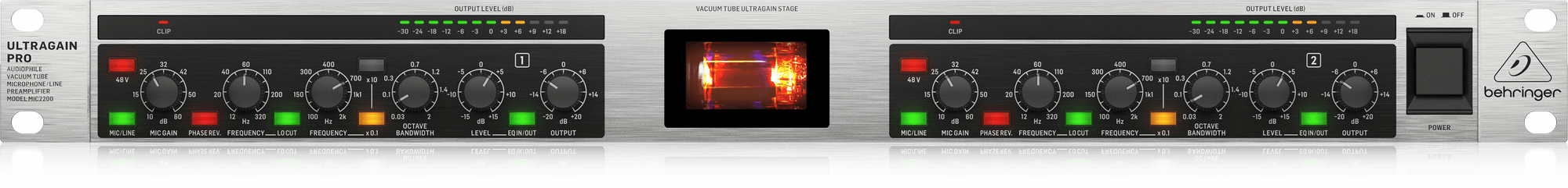 Behringer ULTRAGAIN PRO MIC2200 Audiophile Vacuum Tube MicrophoneLine Preamplifier