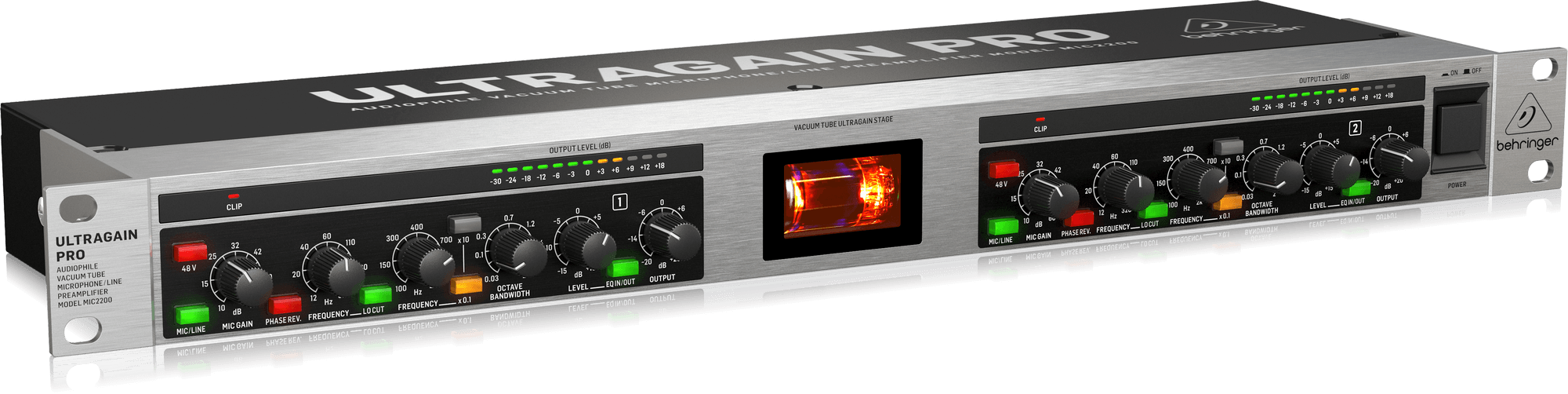 Behringer ULTRAGAIN PRO MIC2200 Audiophile Vacuum Tube MicrophoneLine Preamplifier