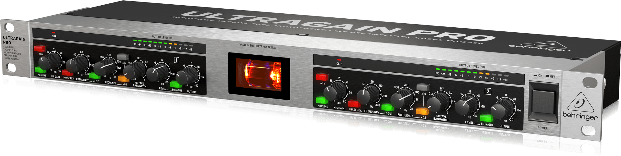 Behringer ULTRAGAIN PRO MIC2200 Audiophile Vacuum Tube MicrophoneLine Preamplifier