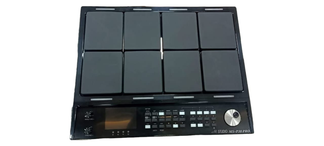 M-Studio MS-P30 PRO Digital Percussion Octapad With New Indian Tones and Bluetooth Black