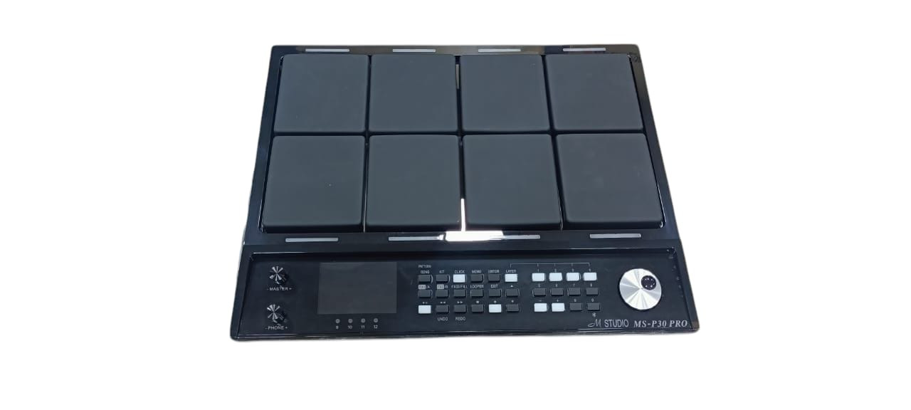 M-Studio MS-P30 PRO Digital Percussion Octapad With New Indian Tones and Bluetooth Black