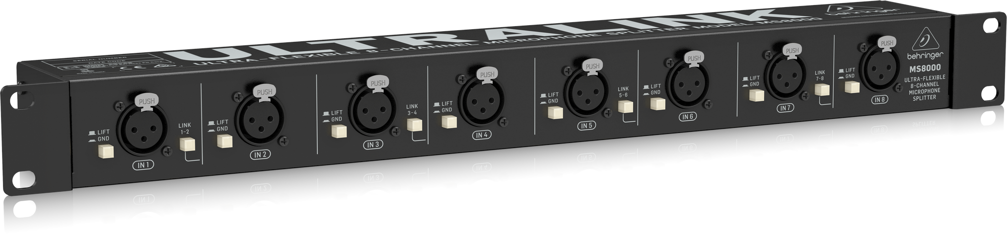 Behringer  ULTRALINK MS8000 Ultra-Flexible 8-Channel Microphone Splitter