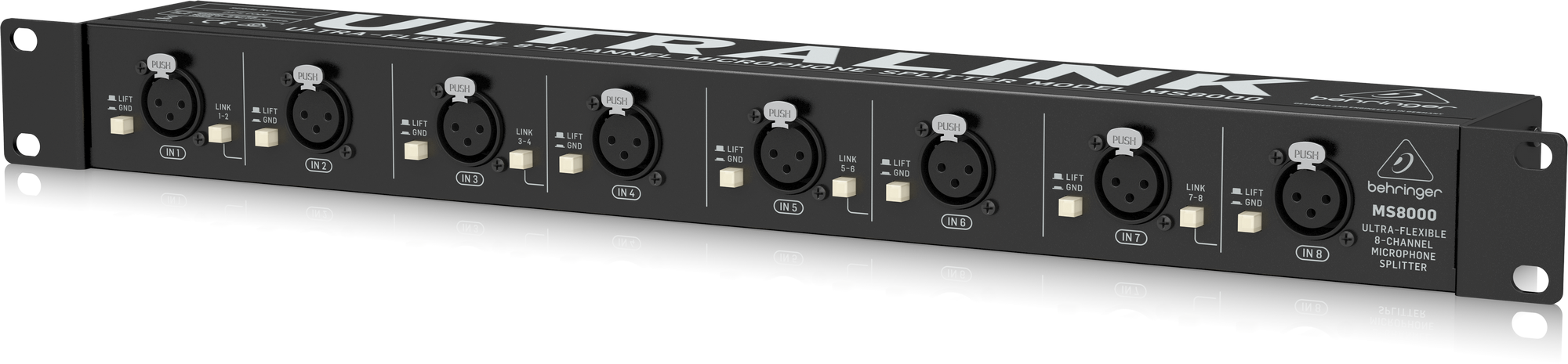 Behringer ULTRALINK MS8000 Ultra-Flexible 8-Channel Microphone Splitter