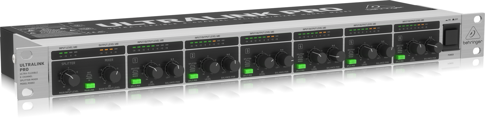 Behringer ULTRALINK PRO MX882 V2 Ultra-Flexible 8-Channel SplitterMixer