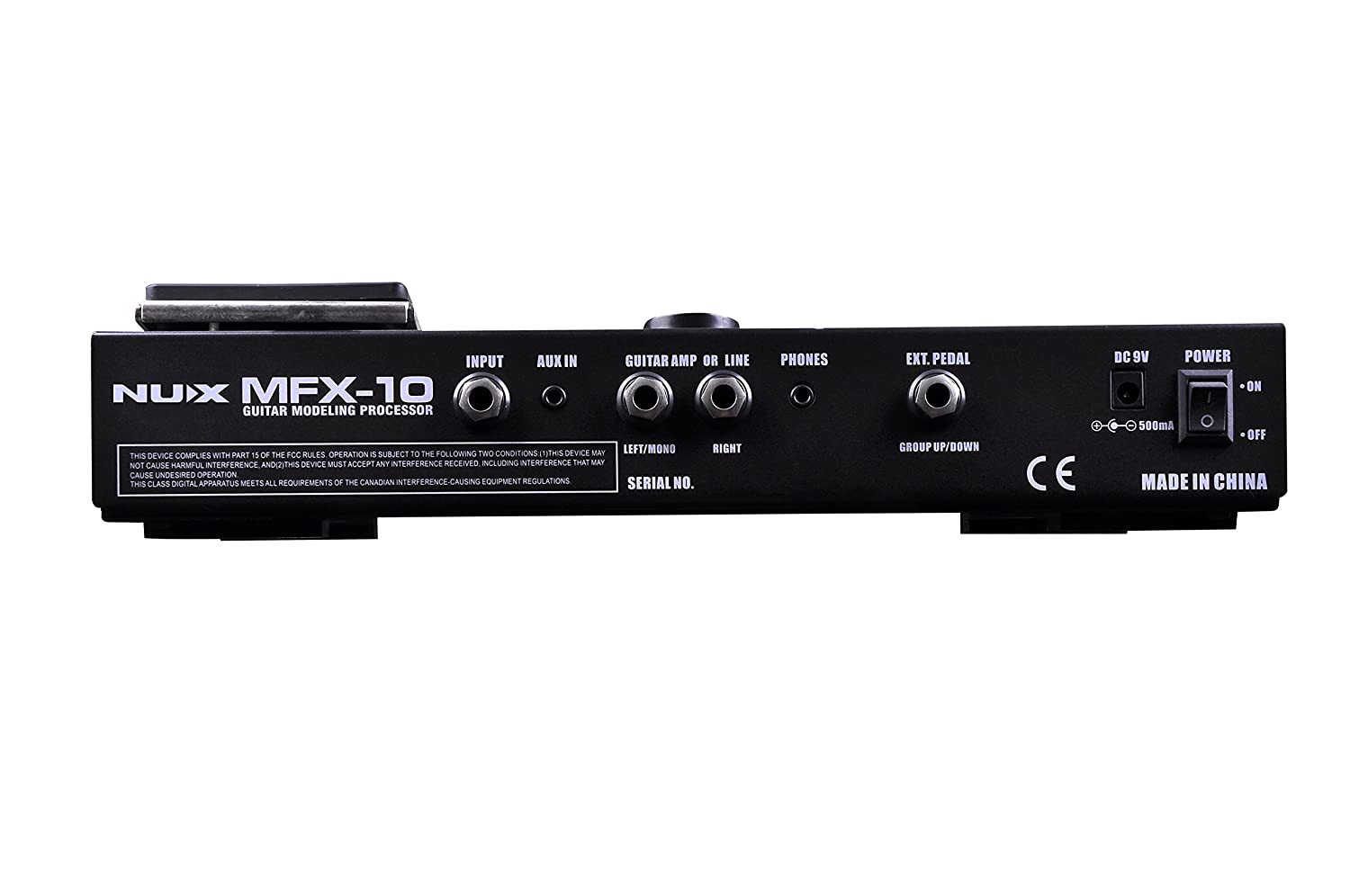 NUX MFX-10 Multi-Effects Processor Guitar Pedal 55 Effect types AUX-in LCD Display