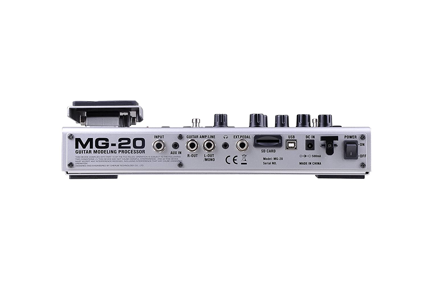 NUX MG-20 Electric Guitar Multi-effects Processor with Drum machine Looper Function Expression pedal Metal Shell