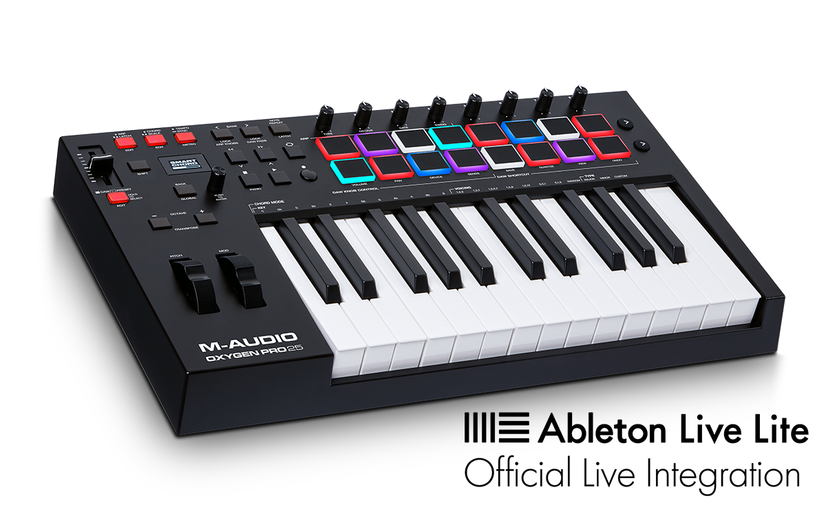 M-Audio Oxygen Pro 25 Powerful 25-key USB powered MIDI controller with Smart Controls and Auto-mapping