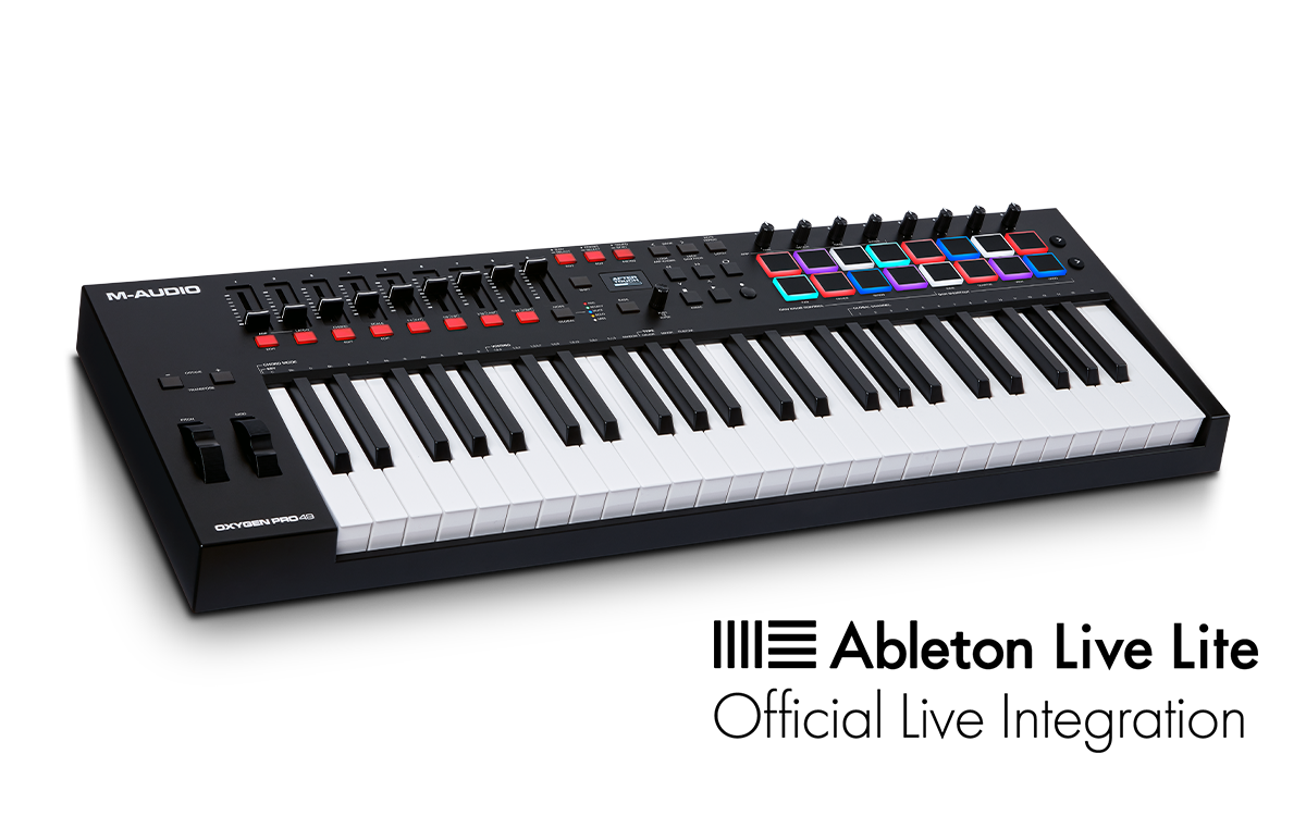 M-Audio Oxygen Pro 49 Powerful 49-key USB powered MIDI controller with Smart Controls and Auto-mapping