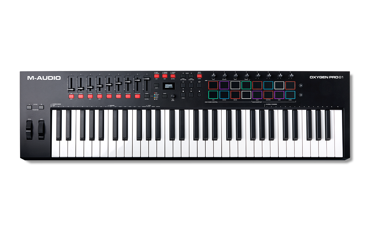 M-Audio Oxygen Pro 61 Powerful 61-key USB powered MIDI controller with Smart Controls and Auto-mapping