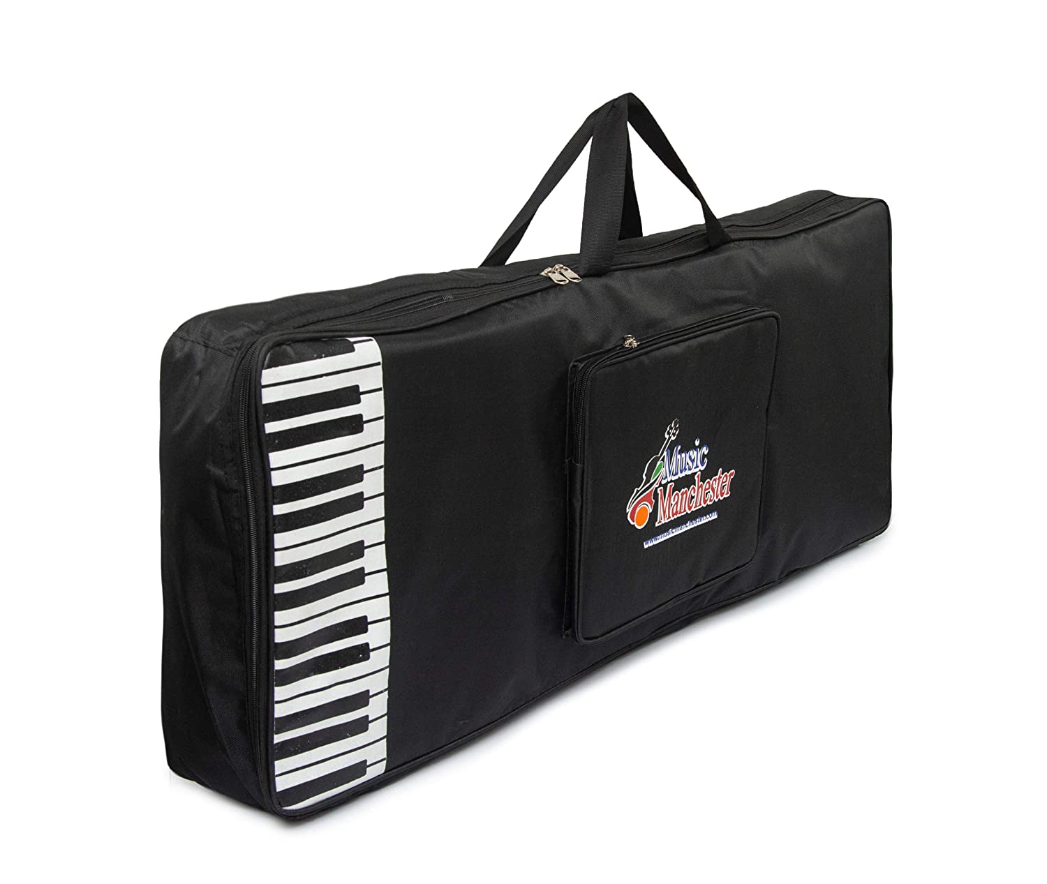 Padded Quality Keyboard Bag With Heavy Duty Keyboard Stand Red and Dust Cover for Yamaha PSR-I500 Keyboard