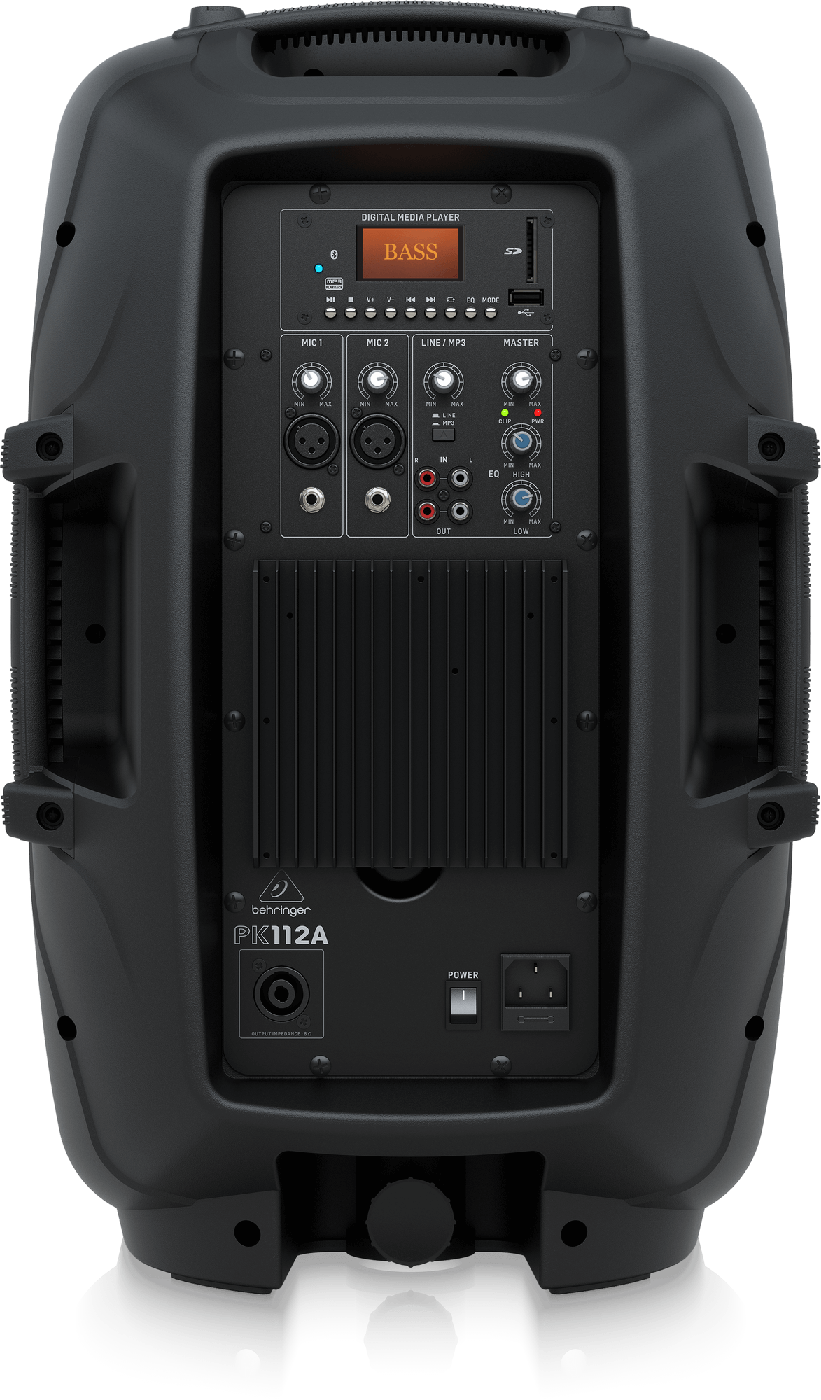 Behringer PK112A Active 600W 12 PA Speaker System with Built-In Media Player Bluetooth Receiver and Integrated Mixer