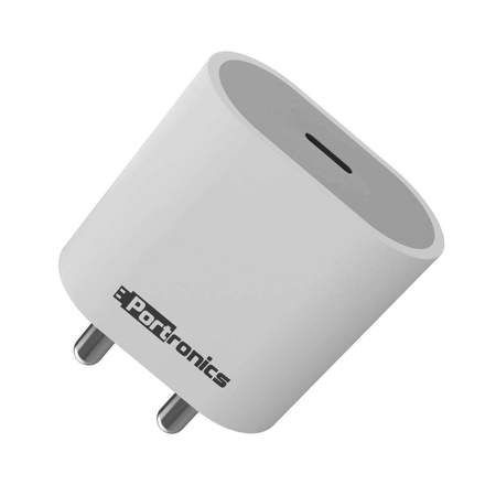 Portronics Adapto 20- 20W Type-C charger with fast charging
