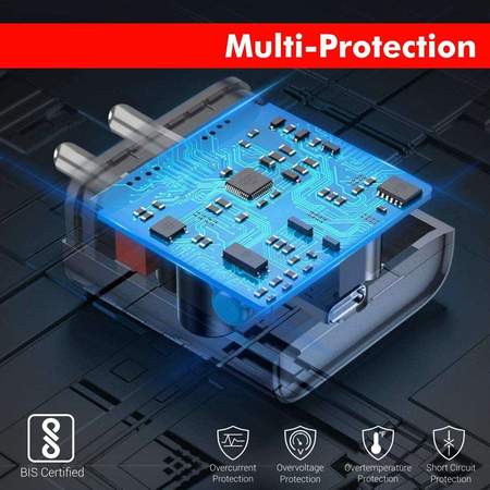 Portronics Adapto 20- 20W Type-C charger with fast charging