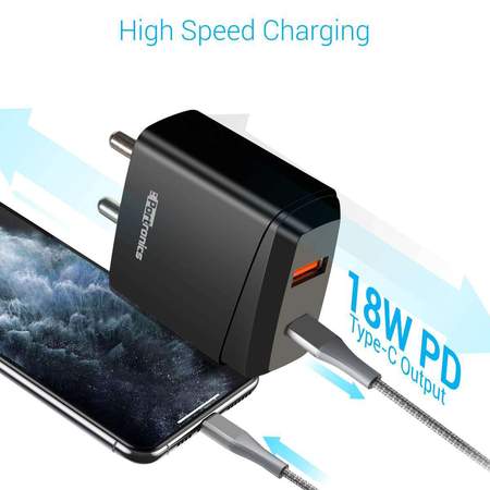 Portronics Adapto 22- Travel Adapter With QC Type-C Output