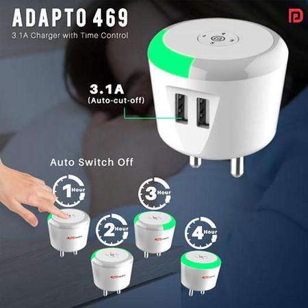 Portronics Adapto 469- 31A Charger with Time Control