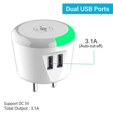 Portronics Adapto 469- 31A Charger with Time Control