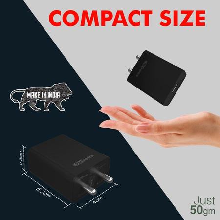Portronics Adapto 62- 24A Adapter with Single USB Port