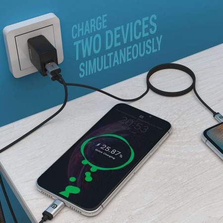 Portronics Adapto 649- 24A Charger with Dual USB Ports
