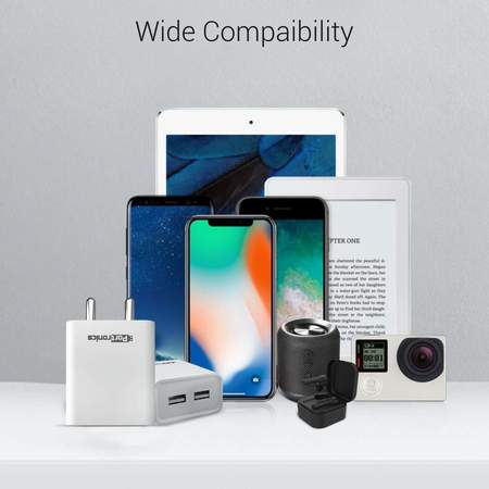 Portronics Adapto 66- 24A Charger with Dual USB Ports