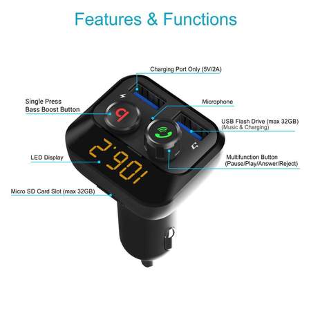 Portronics Auto 10- SMART AUDIO CONNECTOR 34A CAR CHARGER