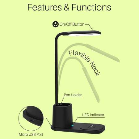 Portronics Brillo II- Lamp with Wireless Charging
