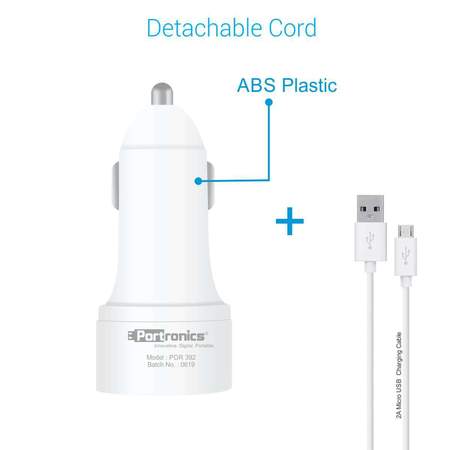 Portronics Car Power 1Q- Car Charger with Single USB Port