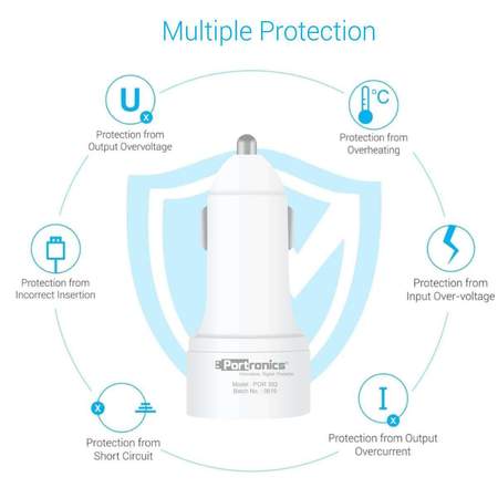 Portronics Car Power 1Q- Car Charger with Single USB Port