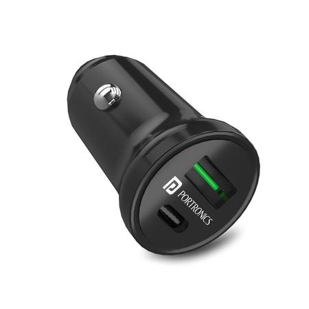 Portronics Car Power Mini with 18W QC PD Outputs