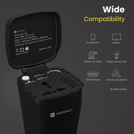 Portronics Car Power One- Car Power Inverter