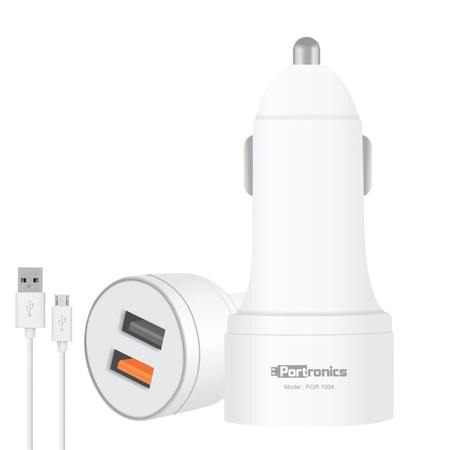 Portronics Car Power QC- Car Charger with Dual USB Port