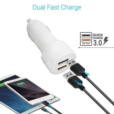 Portronics Car Power QC- Car Charger with Dual USB Port