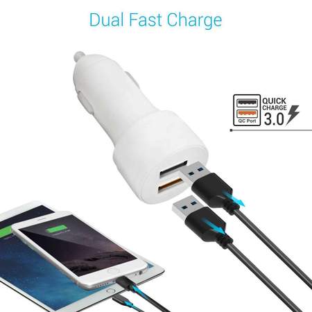 Portronics Car Power QC- Car Charger with Dual USB Port