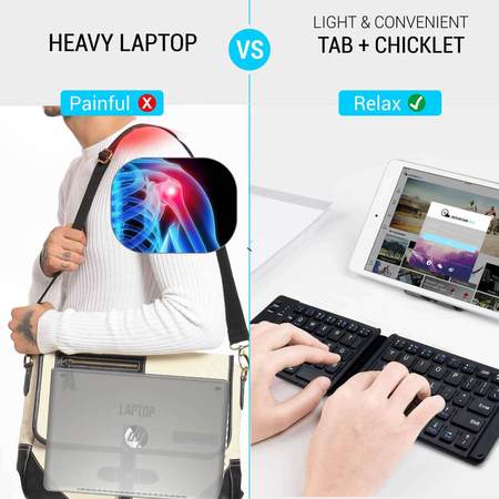 Portronics Chicklet- Wireless Rechargeable Foldable Keyboard
