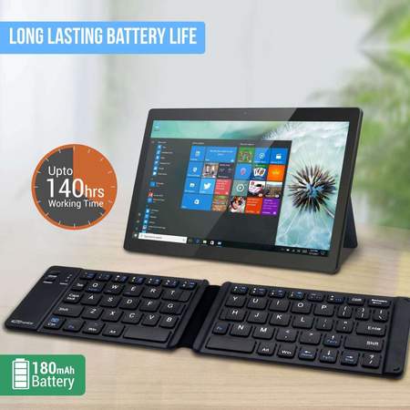 Portronics Chicklet- Wireless Rechargeable Foldable Keyboard
