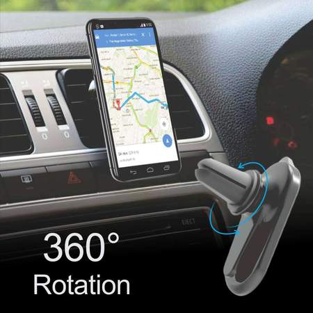 Portronics Clamp A- Magnetic Air Vent Mount with Safety Cutter Hammer
