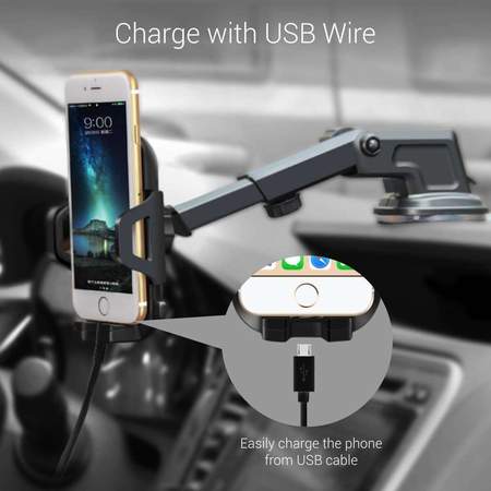 Portronics Clamp M- Universal Car Mobile Holder