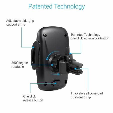 Portronics Clamp X- Car-Vent Mobile Holder