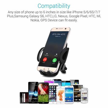 Portronics Clamp X- Car-Vent Mobile Holder