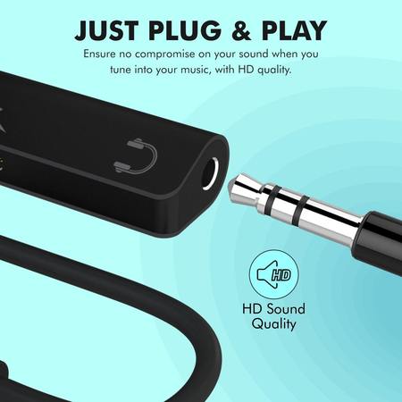 Portronics I konnect One- 2-in-1 8Pin to AUX 8Pin Connector