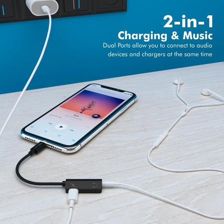 Portronics I konnect One- 2-in-1 8Pin to AUX 8Pin Connector