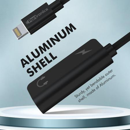 Portronics I konnect One- 2-in-1 8Pin to AUX 8Pin Connector