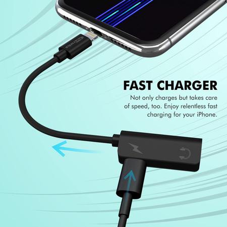 Portronics I konnect One- 2-in-1 8Pin to AUX 8Pin Connector