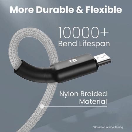 Portronics Konnect B- 1M Micro USB Nylon Braided Cable